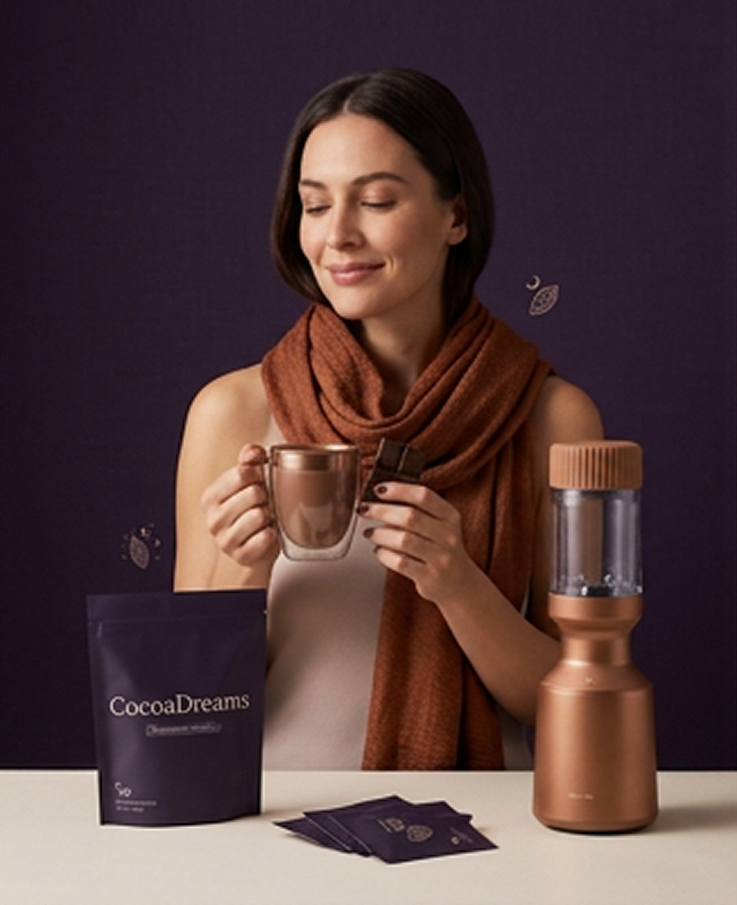 Woman Drinking CocoaDreams Bedtime Hot Chocolate